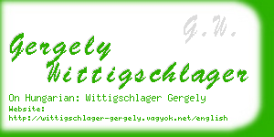 gergely wittigschlager business card